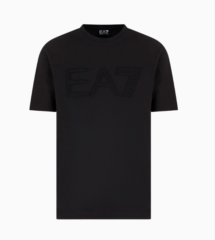 Emporio Armani, Logo Series short-sleeved organic cotton jersey  Black T-shirt