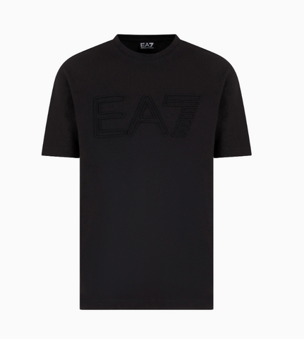 Emporio Armani, Logo Series short-sleeved organic cotton jersey  Black T-shirt