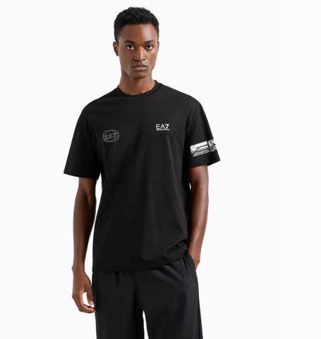 Emporio Armani, Graphic Series cotton-jersey crew-neck T-shirt