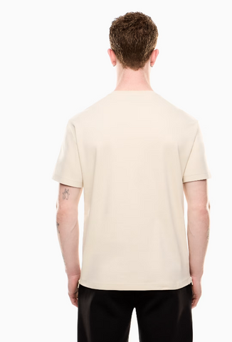 Emporio Armani, Logo Series Cotton Blend Jersey Beige T-shirt