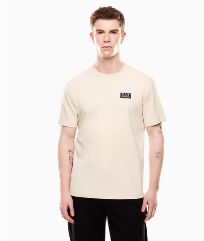 Emporio Armani, Logo Series Cotton Blend Jersey Beige T-shirt