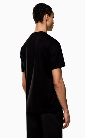 Emporio Armani, Logo Series Cotton Blend Jersey Black T-shirt