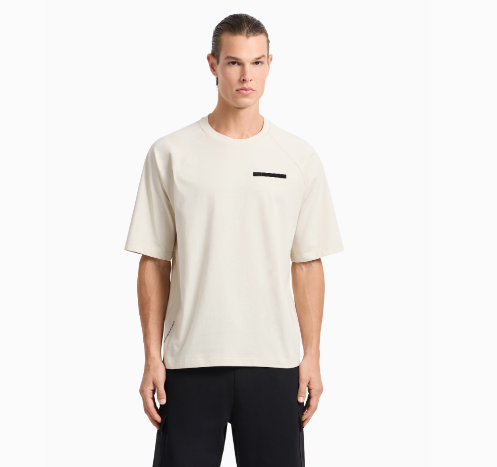 Emporio Armani, Cotton jersey Beige T-shirt