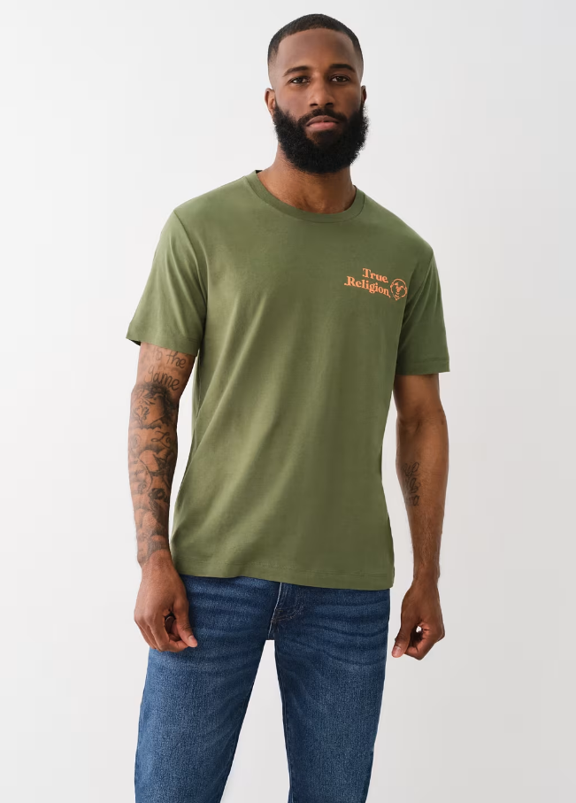 True Religion, Have  A Nice Day Puff Print Tee