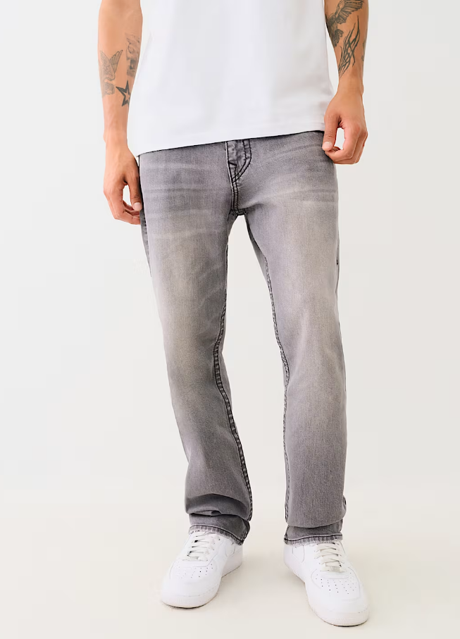 True Religion, Ricky Embossed  Horseshoe Big T Straight Jeans