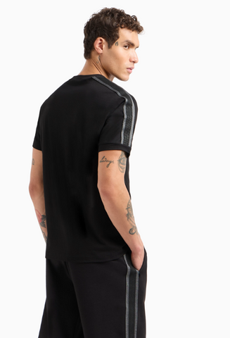Emporio Armani, Logo Series cotton-jersey Black T-Shirt