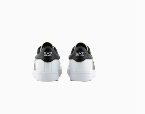Emporio Armani, White And Black Classic Sneakers