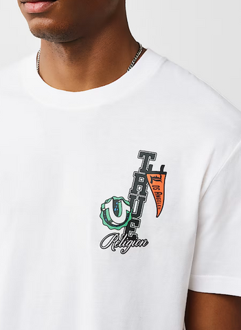 True Religion, White Horseshoe Pennants Graphic Tee