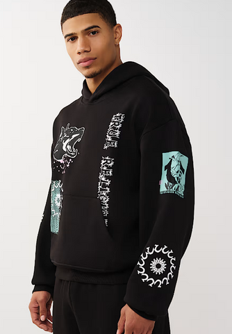 True Religion, Graphic Logo Boxy Hoodie