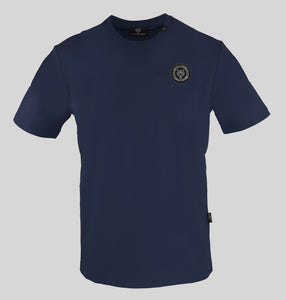 Plein Sport, Logo Patch Cotton  Navy T-Shirt