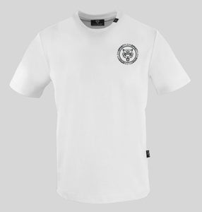Plein Sport, Basic White T-Shirt With A Small Tiger Logo