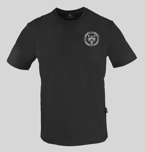 Plein Sport, Basic Black T-Shirt With A Small Tiger Logo