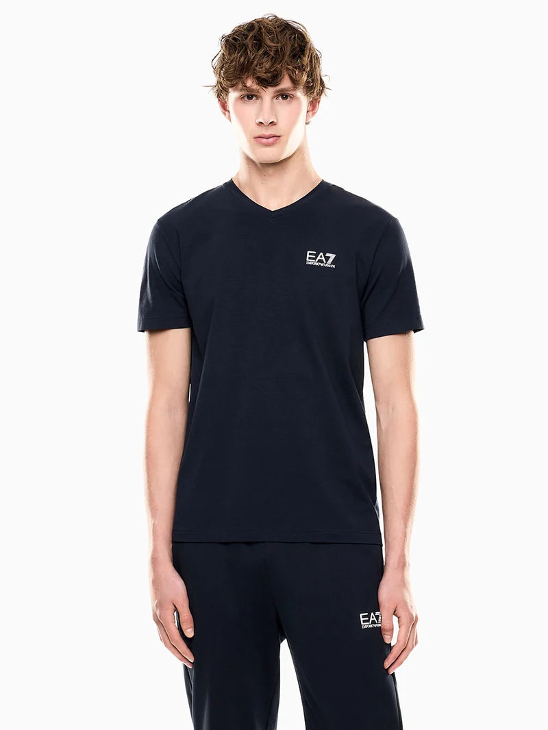 Emporio Armani, Core Identity Stretch Cotton jersey Navy T-shirt