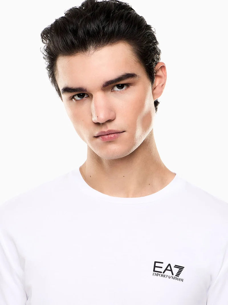 Emporio Armani, Long-sleeved Cotton Core Identity White T-shirt