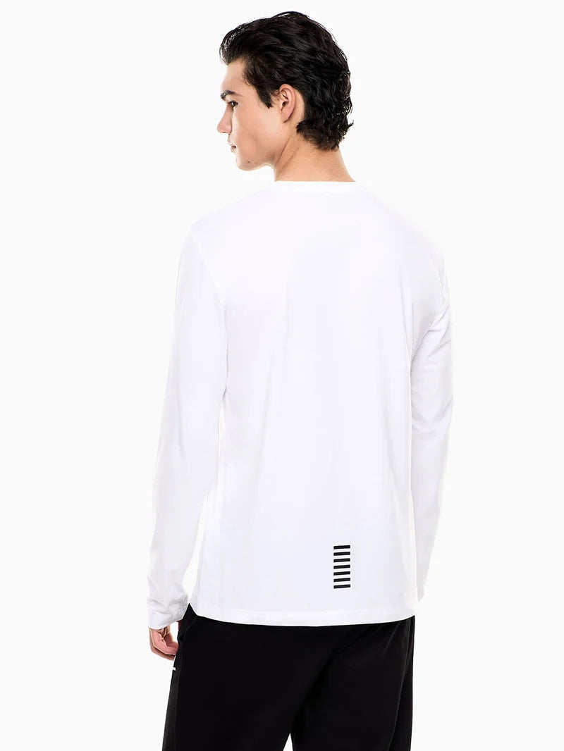 Emporio Armani, Long-sleeved Cotton Core Identity White T-shirt