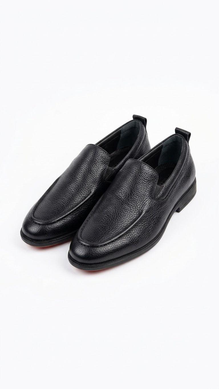 Pedro, Premium Navy  Classic Leather Loafers