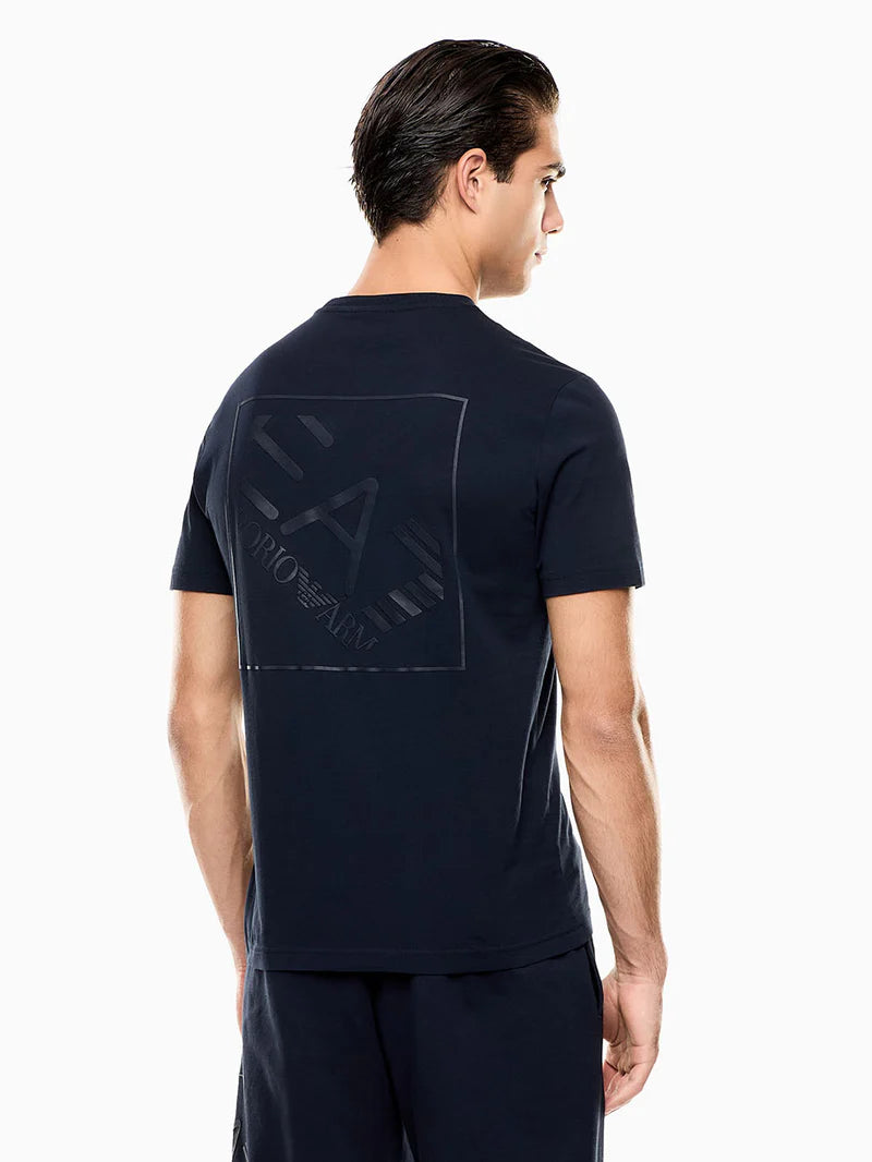 Emporio Armani, Train Logo Series Cotton Navy T-shirt