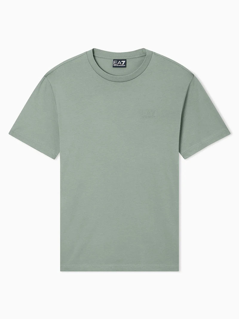 Emporio Armani, Train Logo Series Cotton Light Green T-shirt