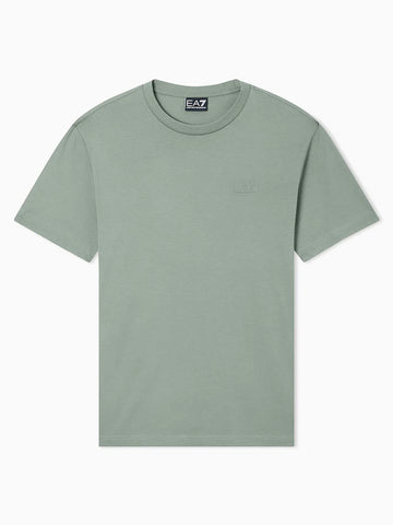 Emporio Armani, Train Logo Series Cotton Light Green T-shirt