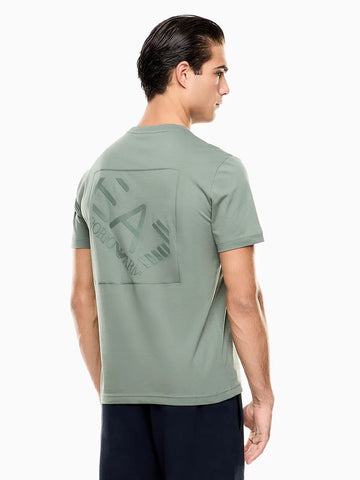 Emporio Armani, Train Logo Series Cotton Light Green T-shirt