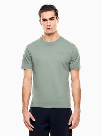 Emporio Armani, Train Logo Series Cotton Light Green T-shirt
