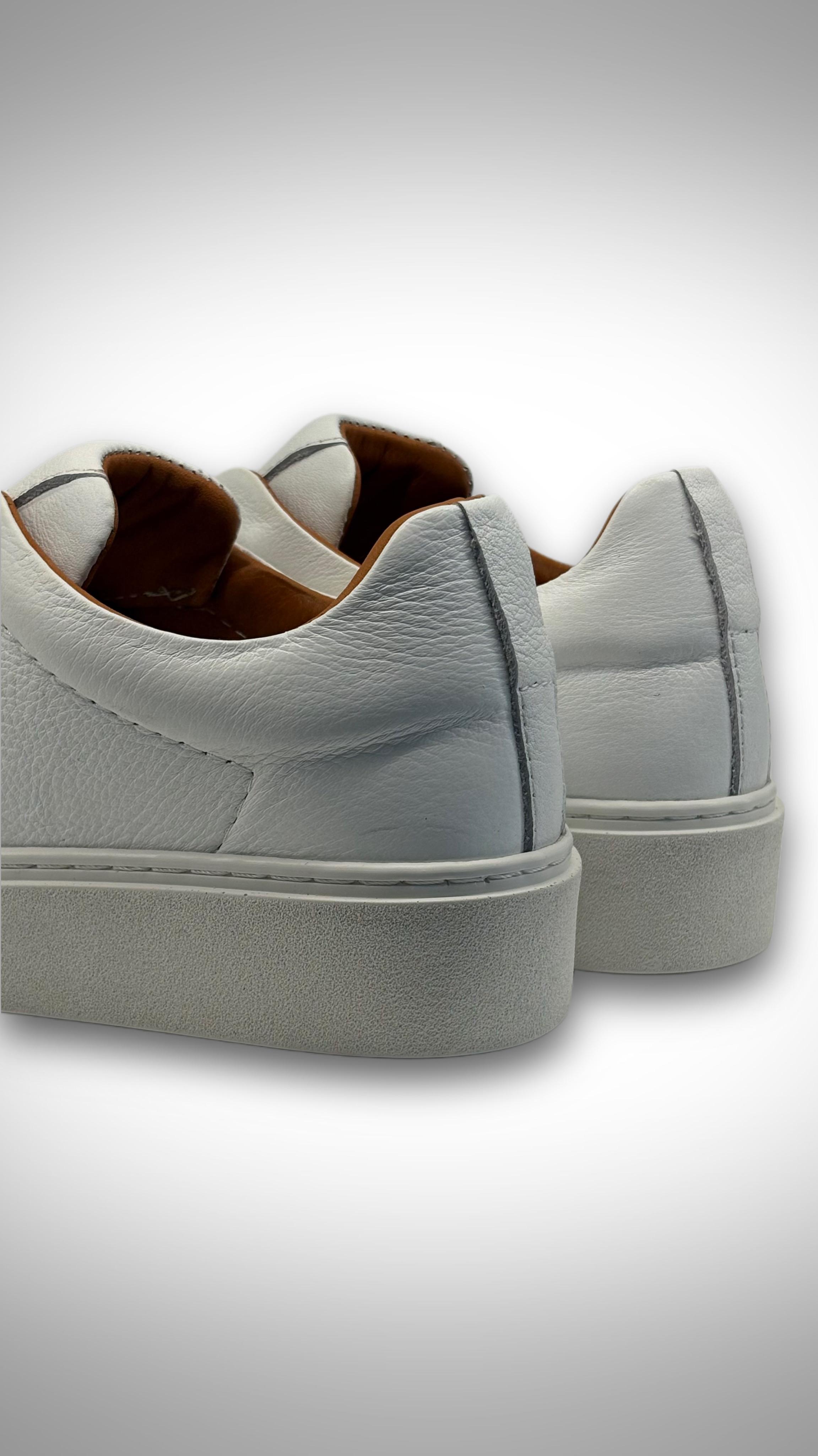 Pedro, White Stitch Sneakers