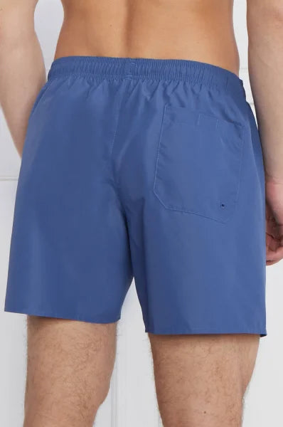 EA7, Blue With Silver Brand Name SwimShort