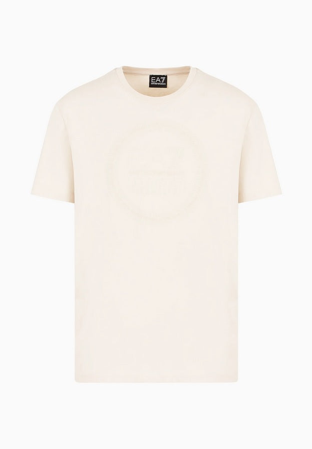 EA7, 3D Emblem Logo Beige T-Shirt