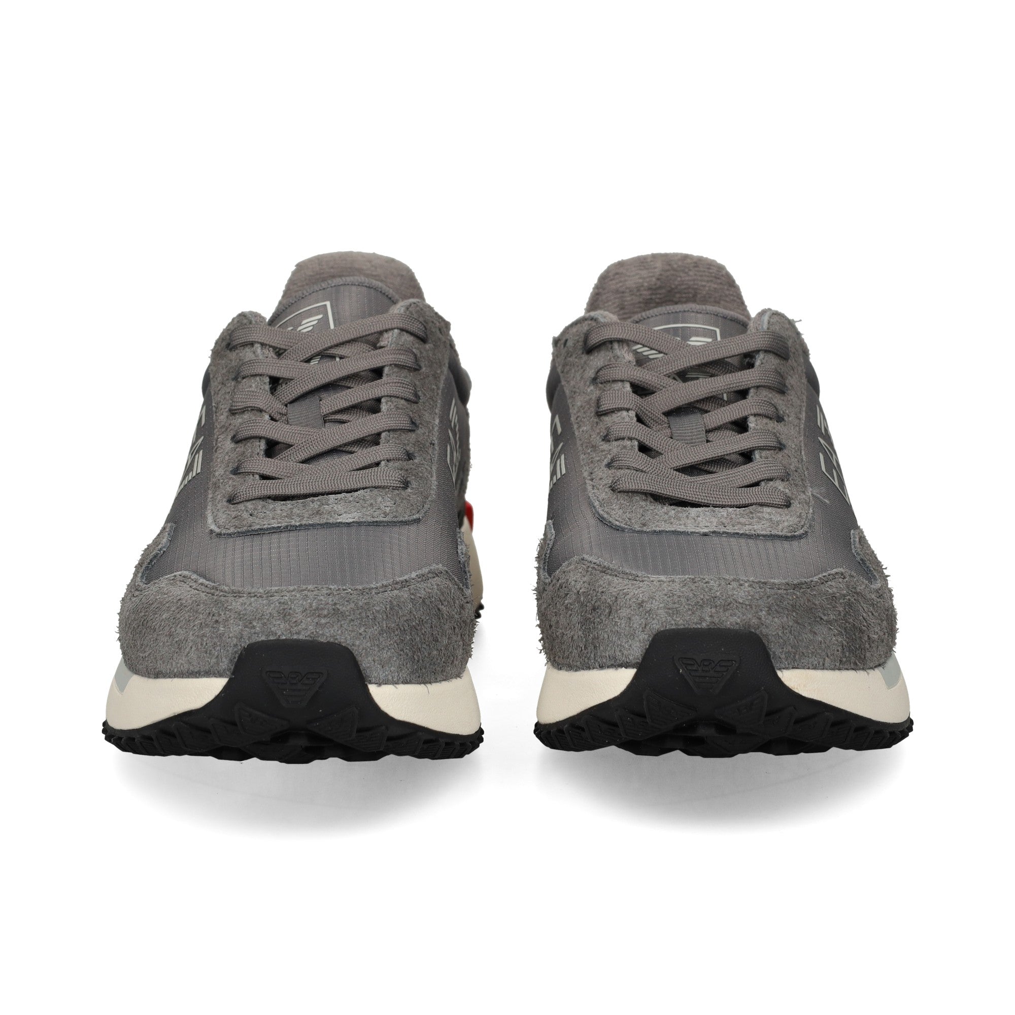 Emporio Armani, Fabric Sneaker With Suede Inserts Vintage Running-Grey