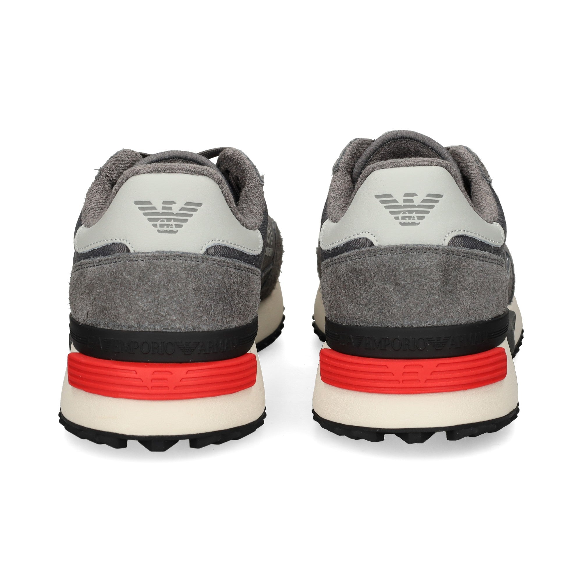 Emporio Armani, Fabric Sneaker With Suede Inserts Vintage Running-Grey