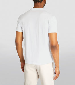 EA7,White Cotton Gold Logo Print T-Shirt