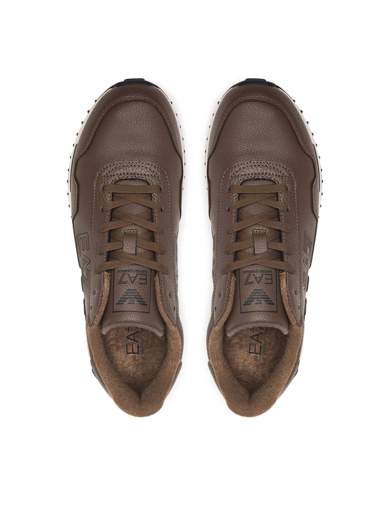Emporio Armani, Teak & White Vintage Running Sneakers