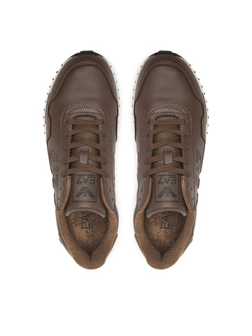 Emporio Armani, Teak & White Vintage Running Sneakers