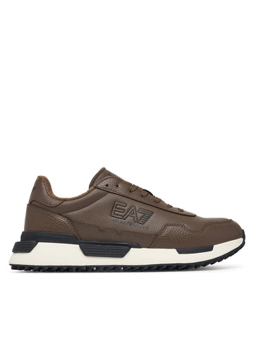 Emporio Armani, Teak & White Vintage Running Sneakers