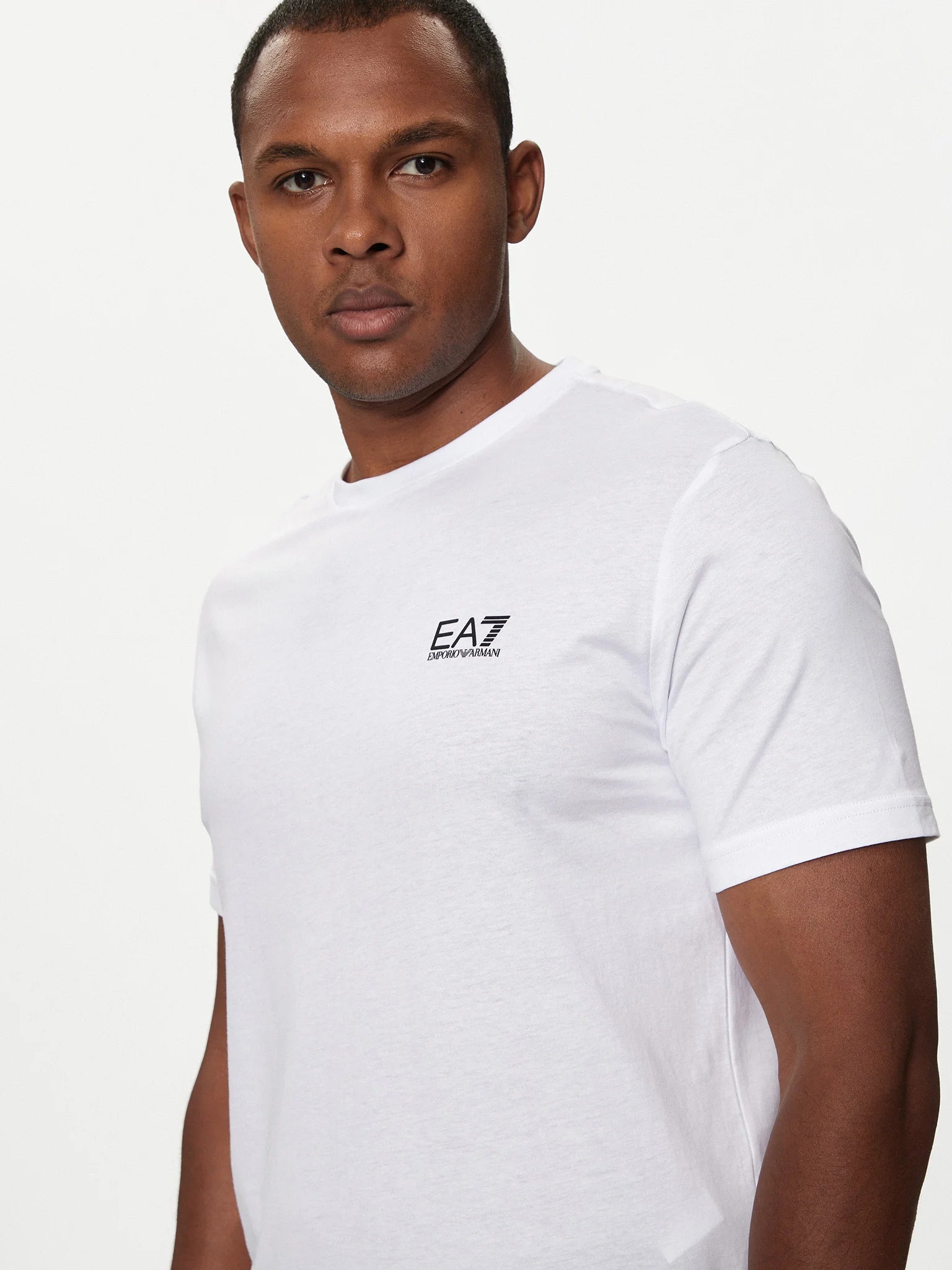 Emporio Armani, Pima cotton Core Identity  White T-Shirt