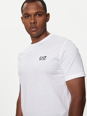 Emporio Armani, Pima cotton Core Identity  White T-Shirt