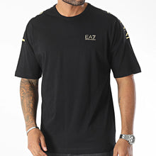 Load image into Gallery viewer, EA7, Black And Gold Banded T-Shirt
