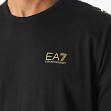 Load image into Gallery viewer, EA7, Black And Gold Banded T-Shirt

