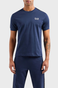 EA7, Detailed Sleeves Navy T-Shirt
