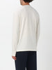 Emporio Armani, Visibility Long-Sleeved Off White T-shirt in Cotton Stretch Jersey