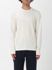 Emporio Armani, Visibility Long-Sleeved Off White T-shirt in Cotton Stretch Jersey