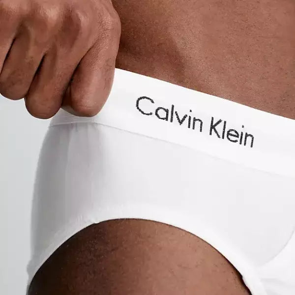 Calvin Klein, Cotton Stretch 3 Pack Hip Briefs White