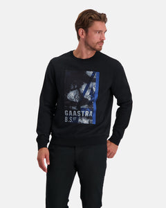 Gaastra,Black Sweater With Exclusive Themed Graphic