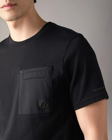 Moose Knuckles, Utility Pocket Black Tee