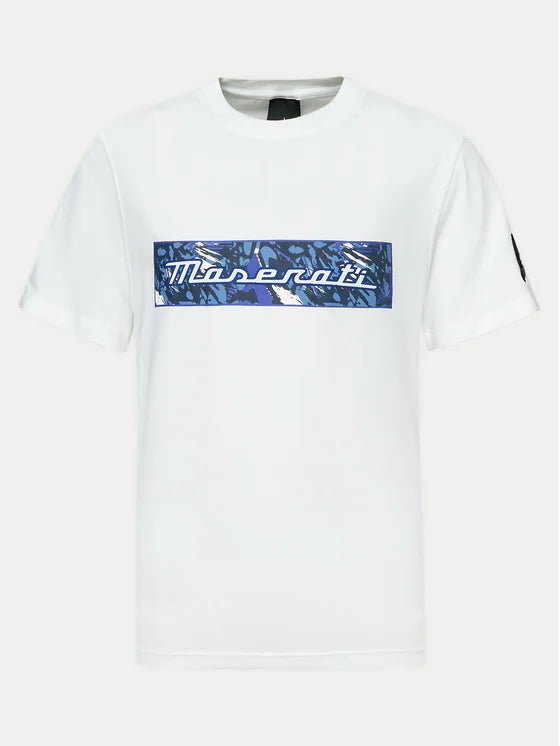 North Sails By Maserati, White T-Shirt With Distinctive Logo