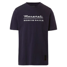 Load image into Gallery viewer, North Sails By Maserati, Navy Organic Jersey T-Shirt designed B Special Logo On The Back
