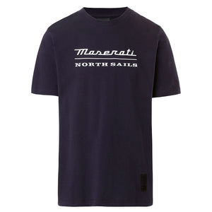 North Sails By Maserati, Navy Organic Jersey T-Shirt designed B Special Logo On The Back