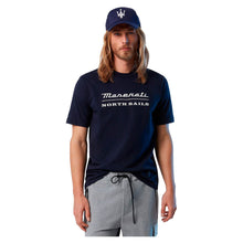 Load image into Gallery viewer, North Sails By Maserati, Navy Organic Jersey T-Shirt designed B Special Logo On The Back
