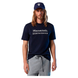 North Sails By Maserati, Navy Organic Jersey T-Shirt designed B Special Logo On The Back