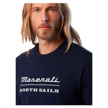 Load image into Gallery viewer, North Sails By Maserati, Navy Organic Jersey T-Shirt designed B Special Logo On The Back
